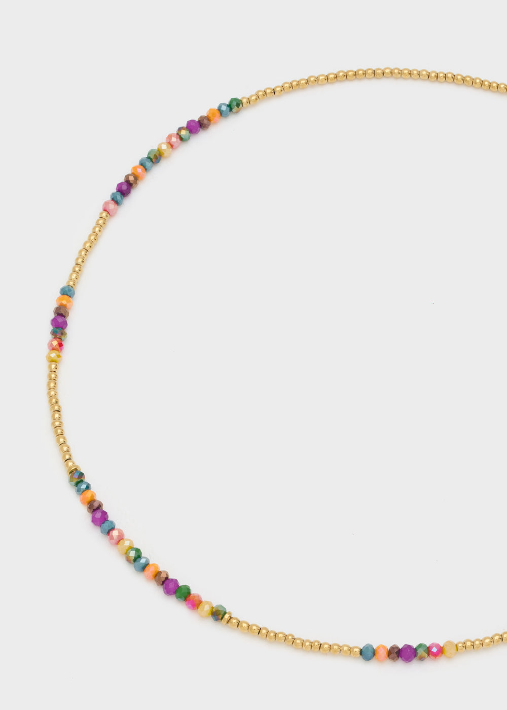Nalí S.STEEL NECKLACE IN GOLD W/ MULTI BEADS Promozione Limitata