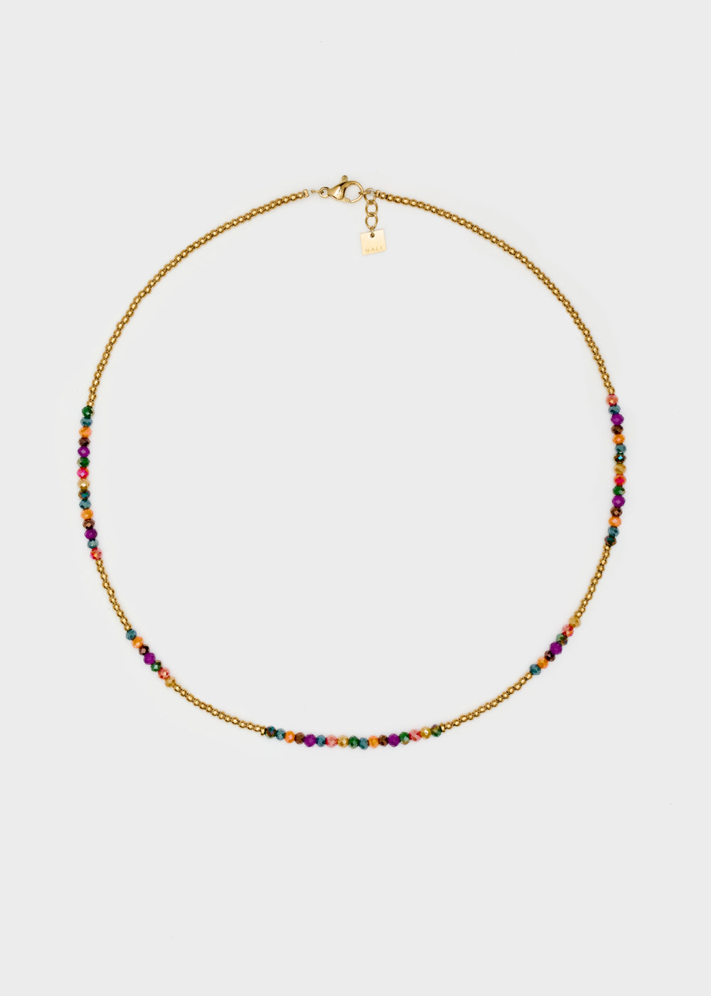Nalí S.STEEL NECKLACE IN GOLD W/ MULTI BEADS Promozione Limitata