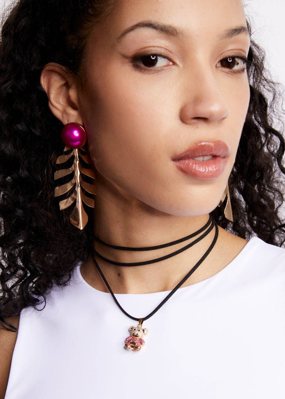 Nalí TEDDY NECKLACE SET W/ FUCHSIA TEDDY CHARM Shopping Online