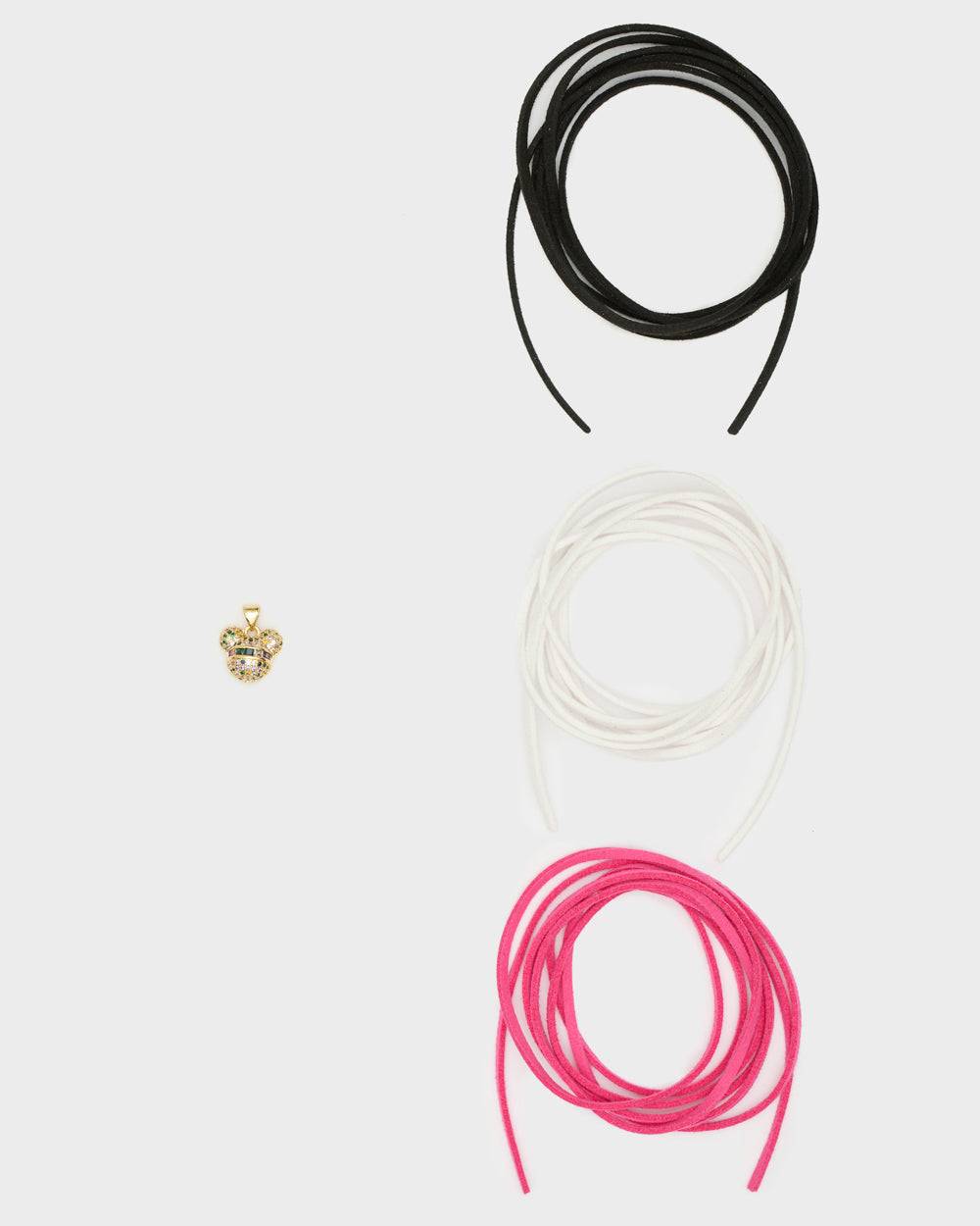Nalí NECKLACE SET W/ MOUSE CHARMS + CORDS Prezzo Ridotto