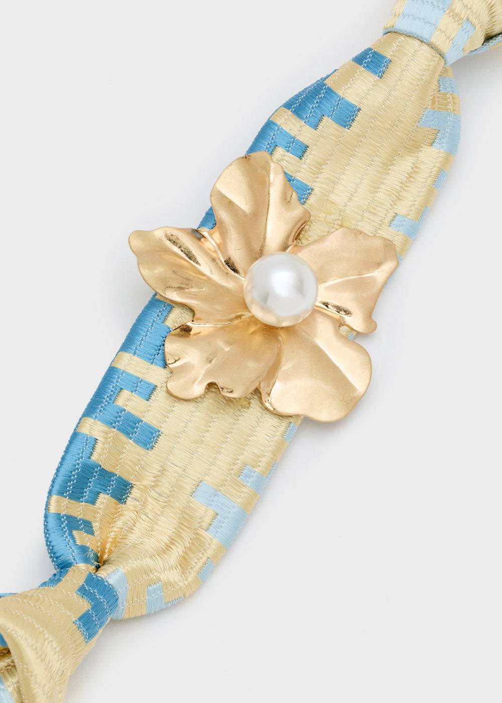Nalí FABRIC BRACELET W/ FLOWER + PEARL Economico