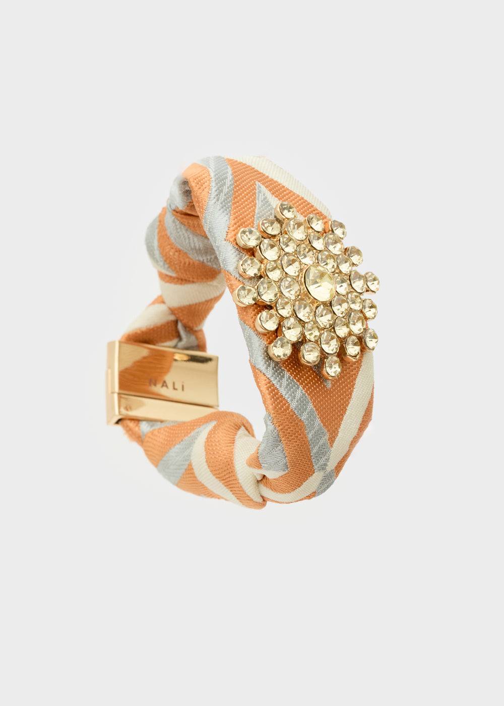 Nalí FABRIC ORANGE BRACELET W/ STONES Online