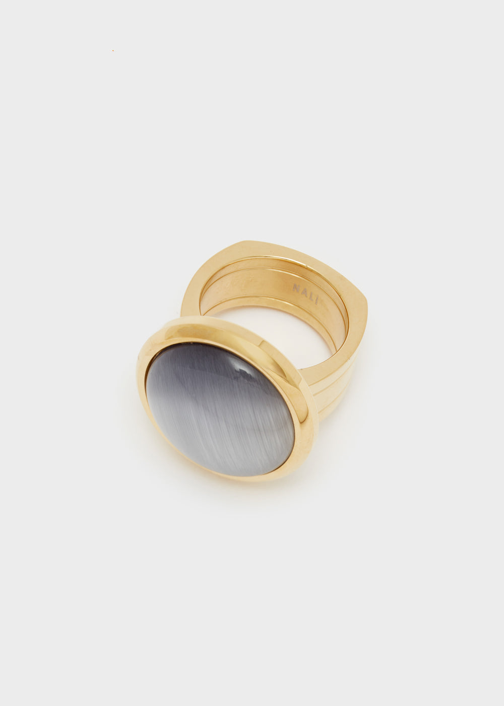 Nalí 14KT GOLD PLAT. S.STEEL OPEL RING + COLORS Italia