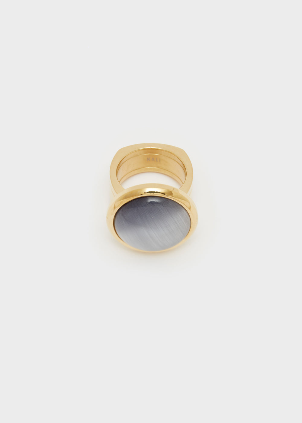 Nalí 14KT GOLD PLAT. S.STEEL OPEL RING + COLORS Italia