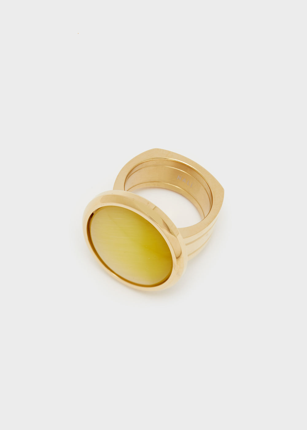 Nalí 14KT GOLD PLAT. S.STEEL OPEL RING + COLORS Italia