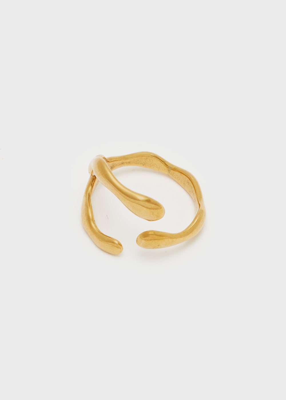 Nalí S.STEEL GOLD OPEN RING In Linea