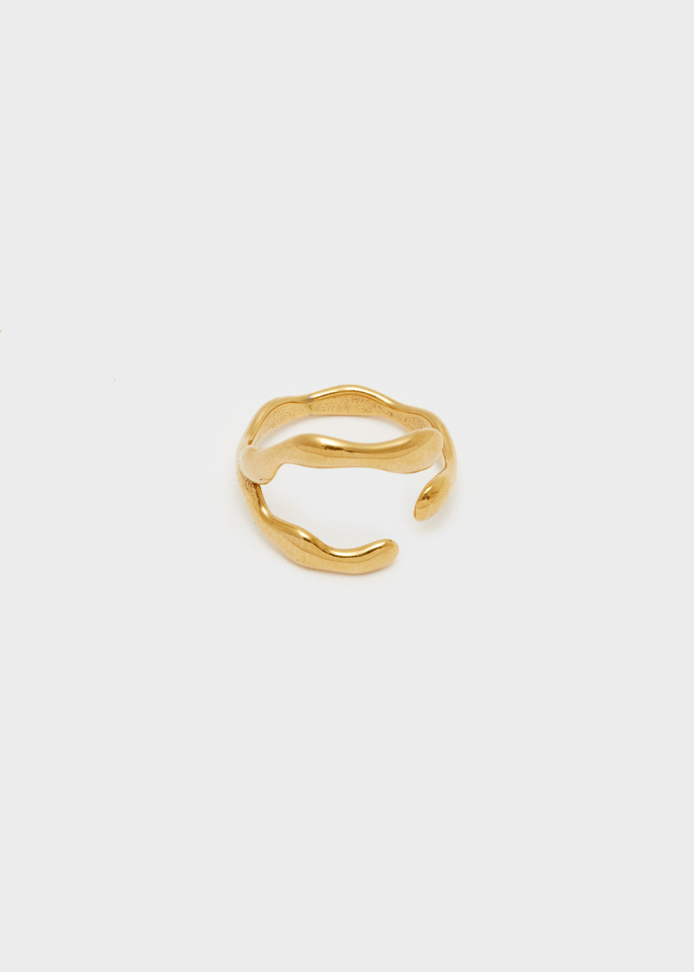 Nalí S.STEEL GOLD OPEN RING In Linea