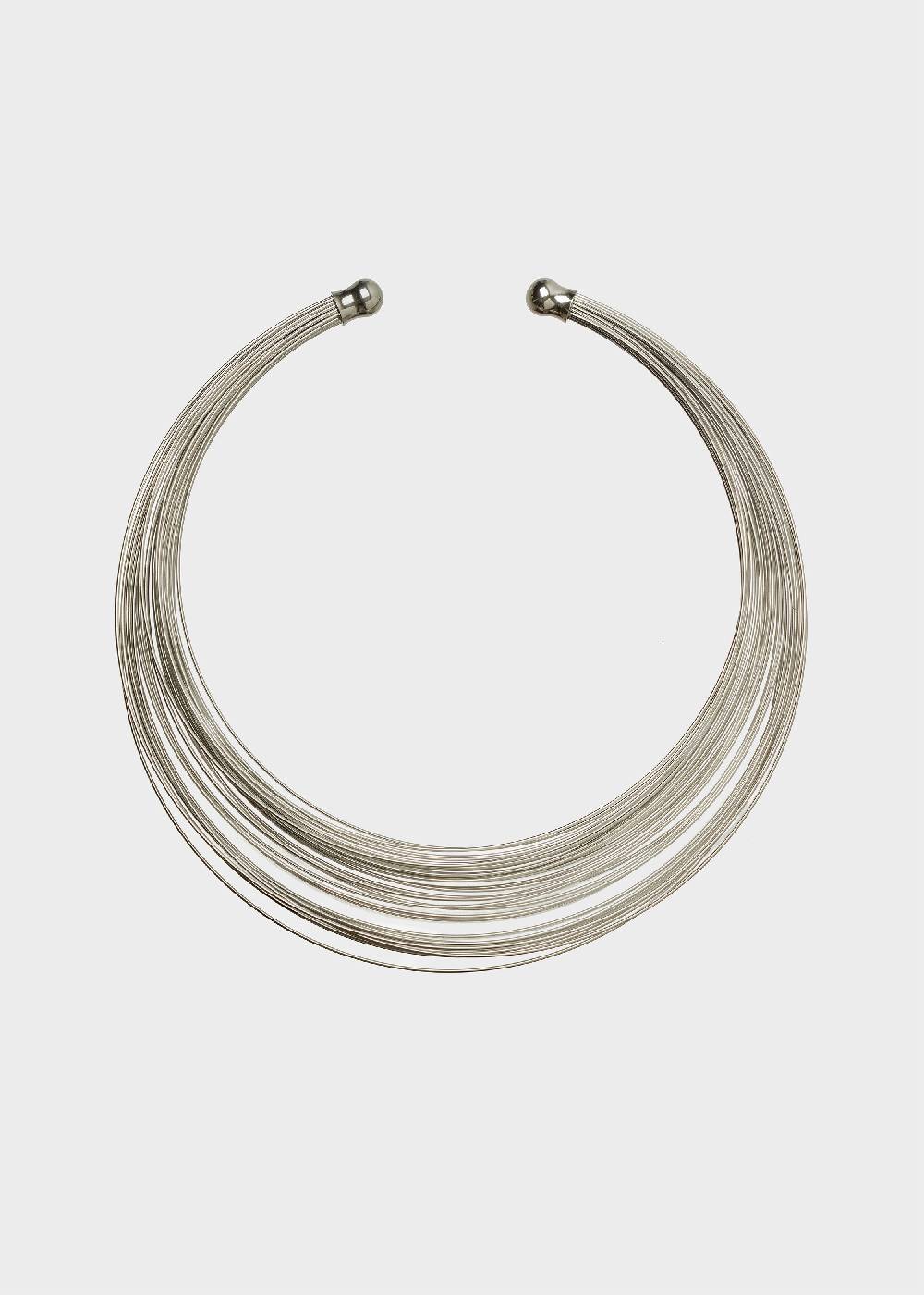 Nalí STAIN. STEEL RIGID NECKLACE IN SILVER Soddisfazione Garantita