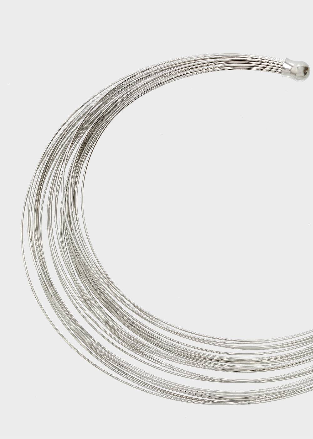 Nalí STAIN. STEEL RIGID NECKLACE IN SILVER Soddisfazione Garantita