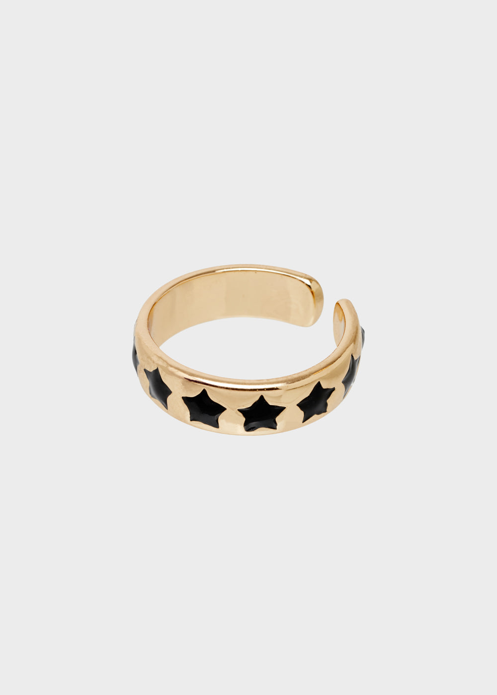 Nalí SUMMY ADJUSTABLE RING W/ BLACK STARS Sottocosto