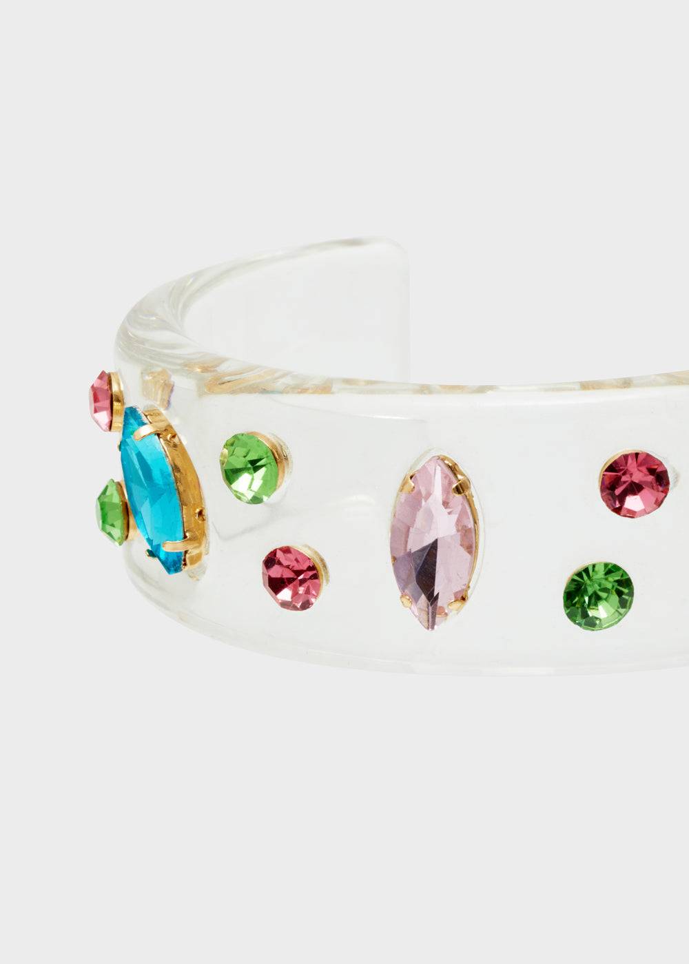 Nalí RIGID BRACELET IN RESIN W/ FUCHSIA STONES Economico