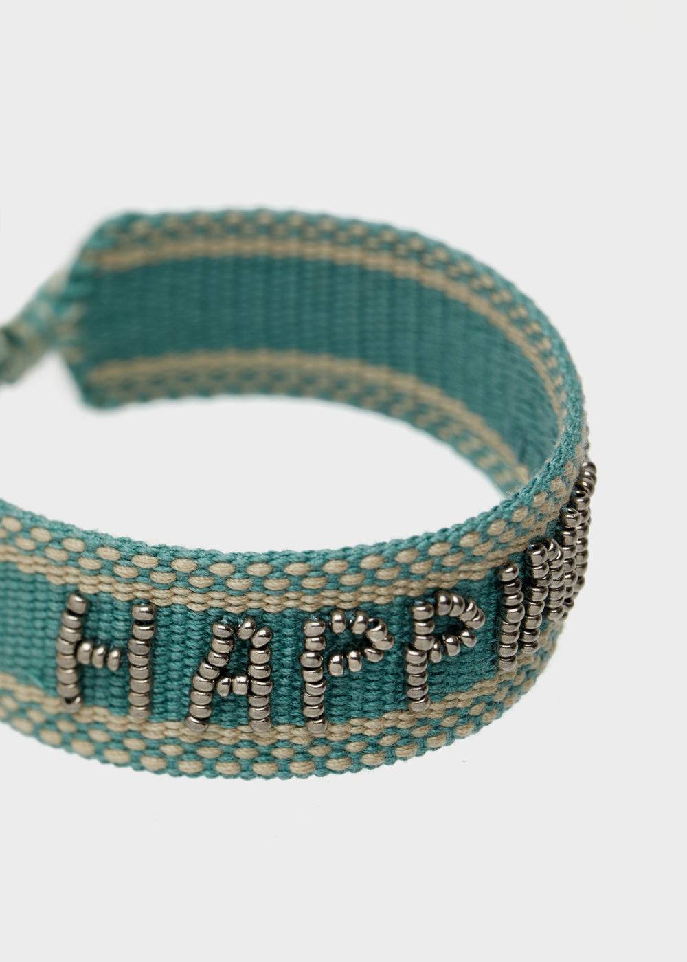 Nalí GIOIA FABRIC BRACELET WITH BEADS BLUE ACQUISTA ORA