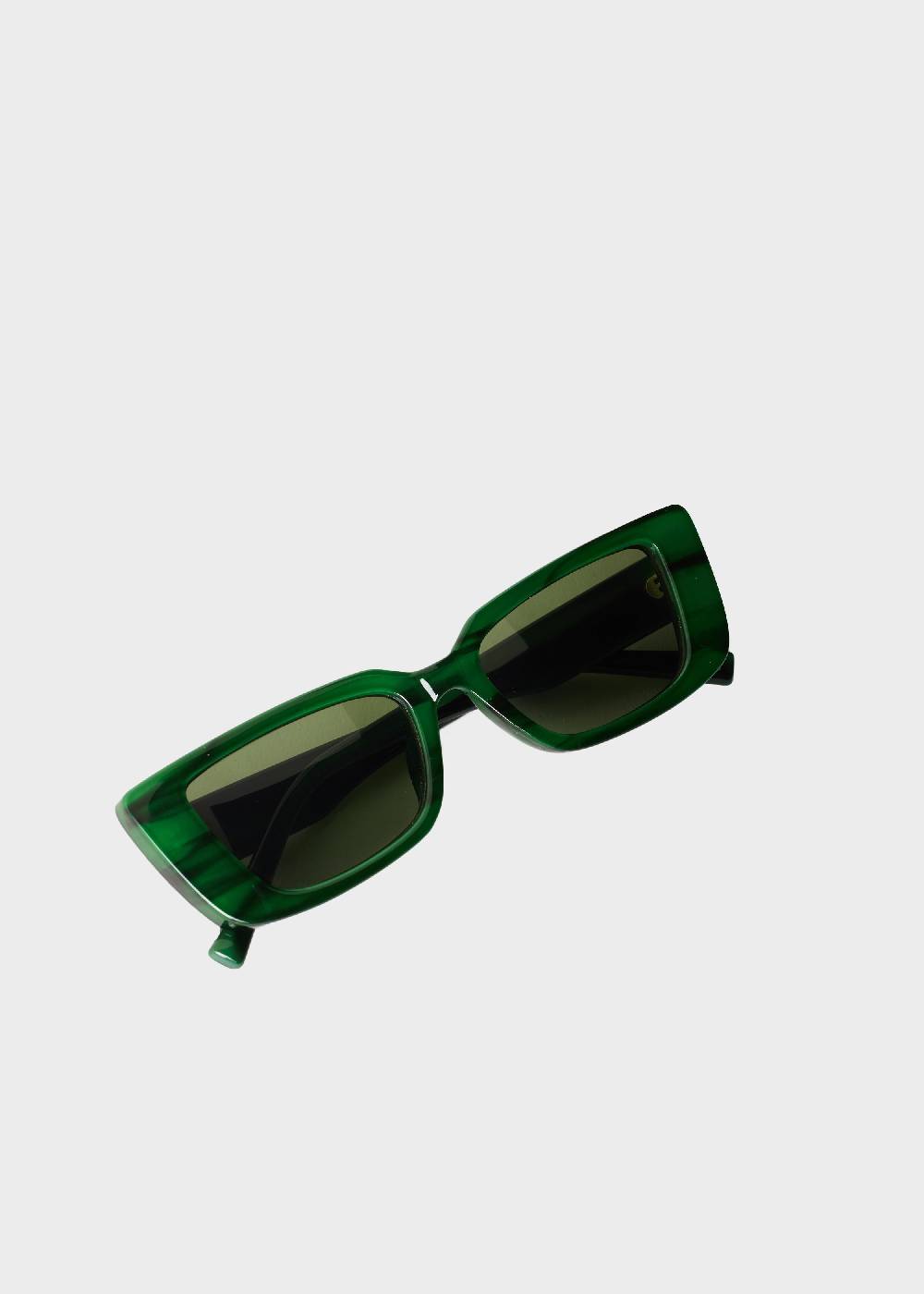 Nalí LENA RECTANGULAR GREEN SUNGLASSES Offerte