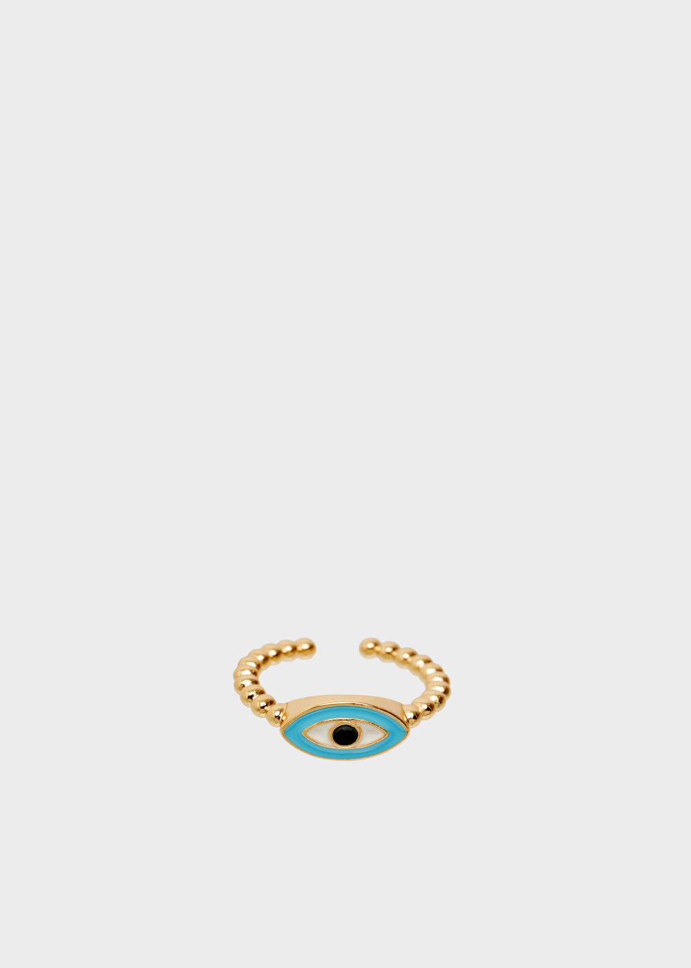 Nalí 14KT GOLD PLATED RING WITH BLUE EYE Saldi Di Fabbrica