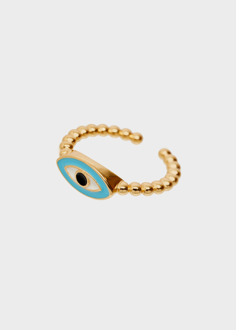 Nalí 14KT GOLD PLATED RING WITH BLUE EYE Saldi Di Fabbrica