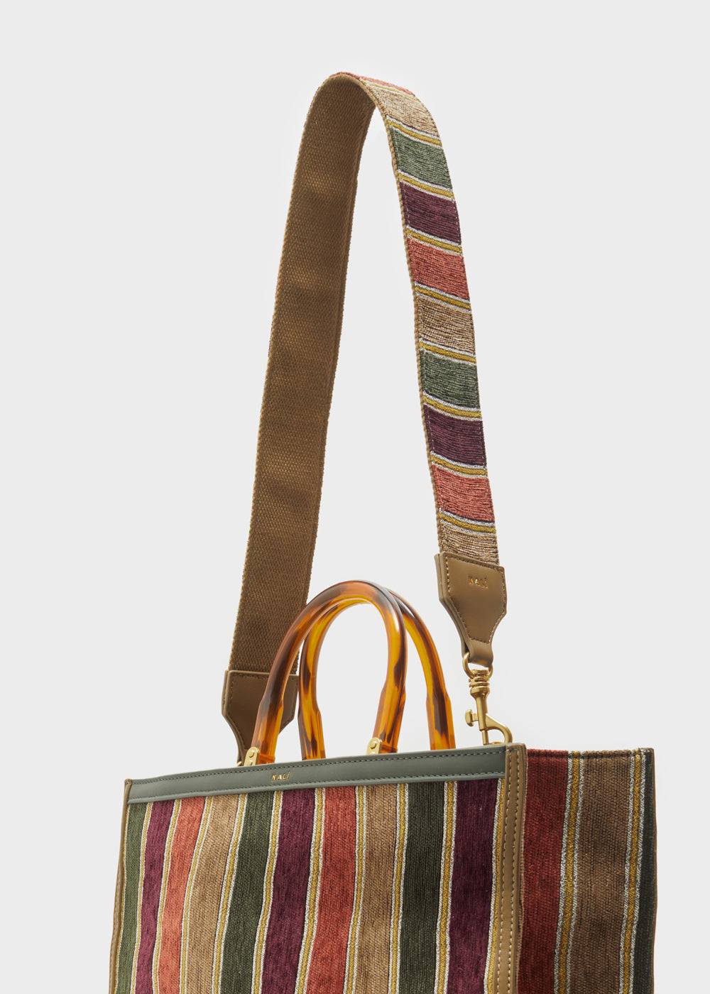 Nalí SALLY STRAP W/ GREEN AND TAUPE STRIPES Negozio