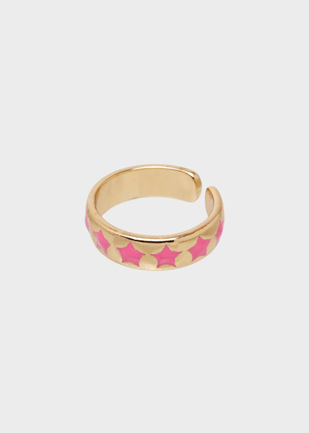 Nalí SUMMY ADJUSTABLE RING W/ PINK STARS Moda
