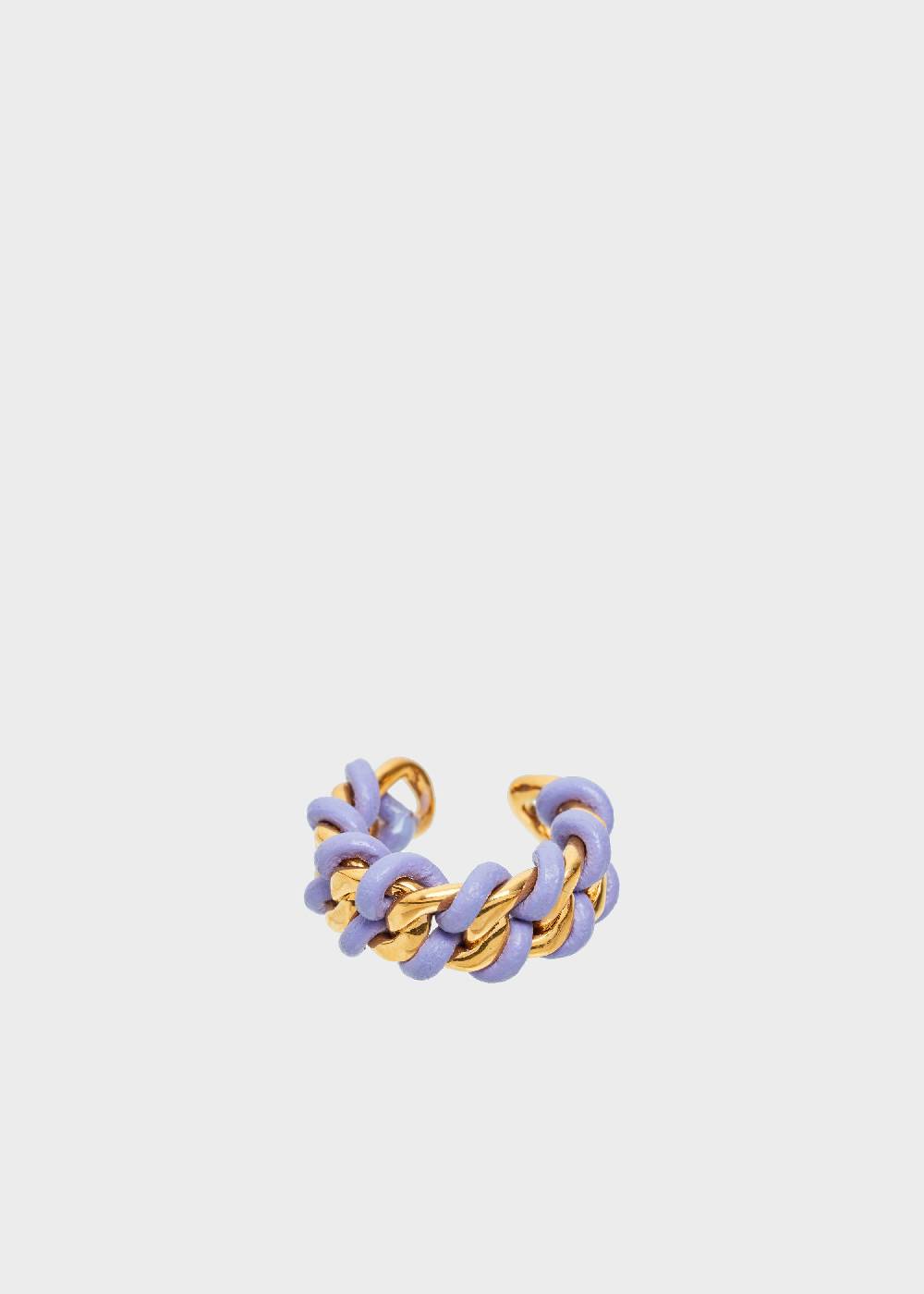 Nalí LYNDIS GROUMETTE RING IN GOLD AND LILAC Nuovo