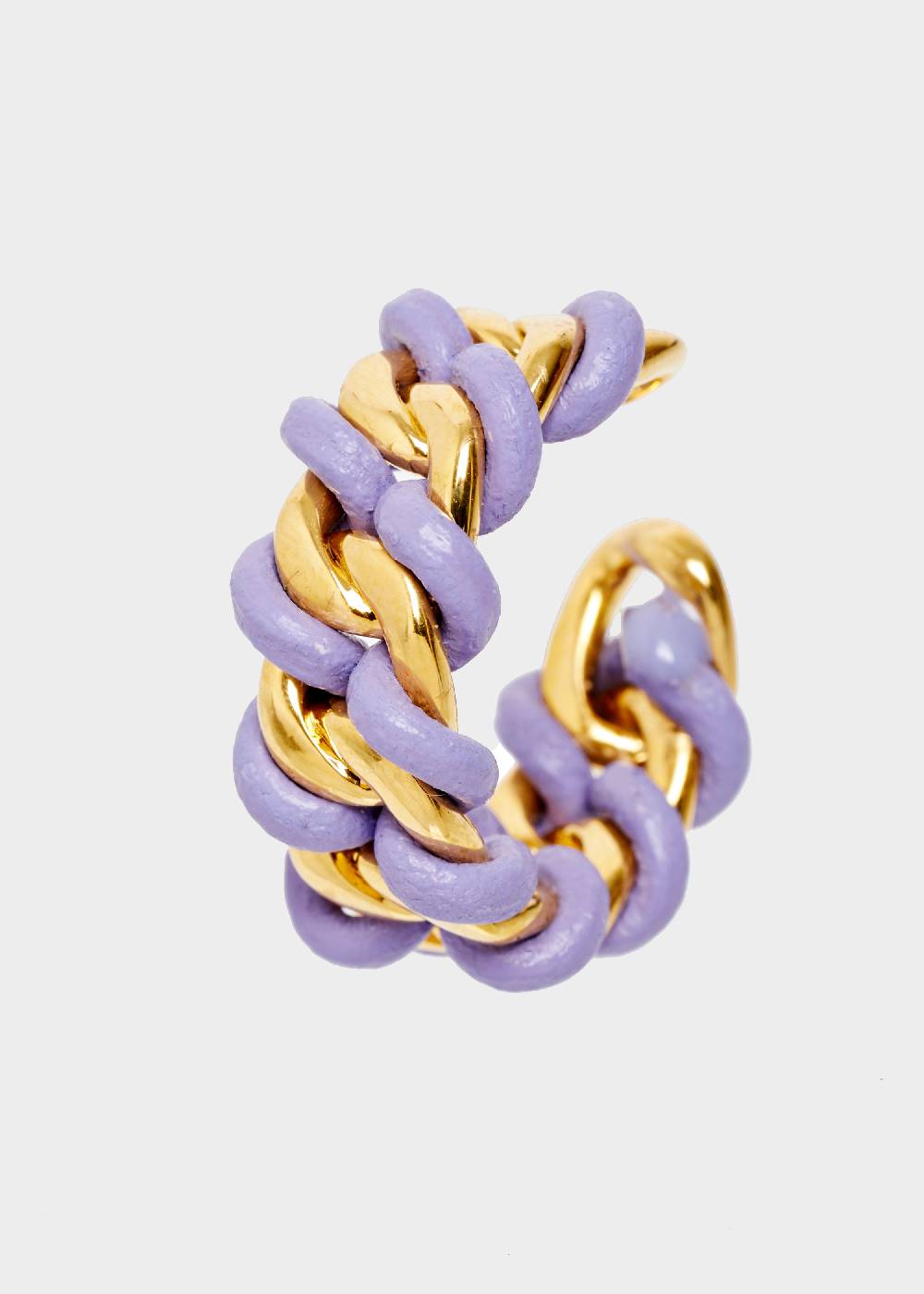 Nalí LYNDIS GROUMETTE RING IN GOLD AND LILAC Nuovo