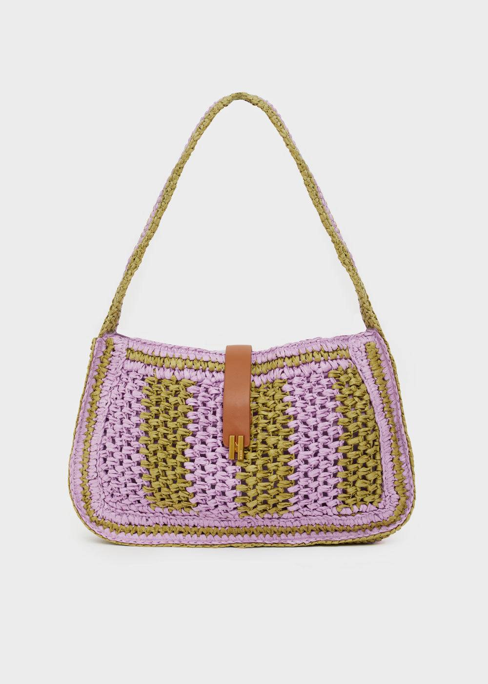 Nalí GIADA SHOULDER BAG GREEN/LILAC Qualità