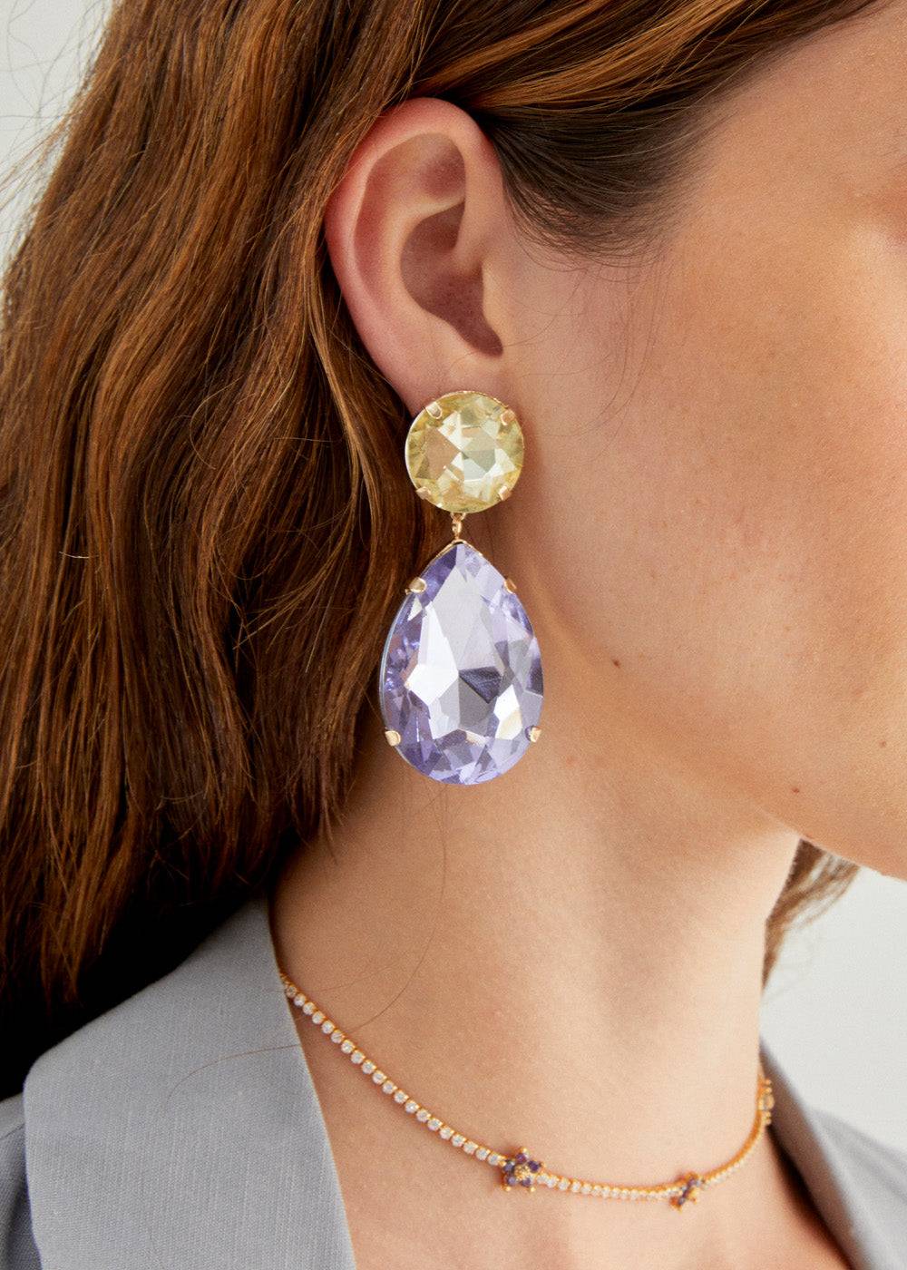 Nalí HYSA TEARDROP EARRINGS STONE + COLORS Consegna Veloce