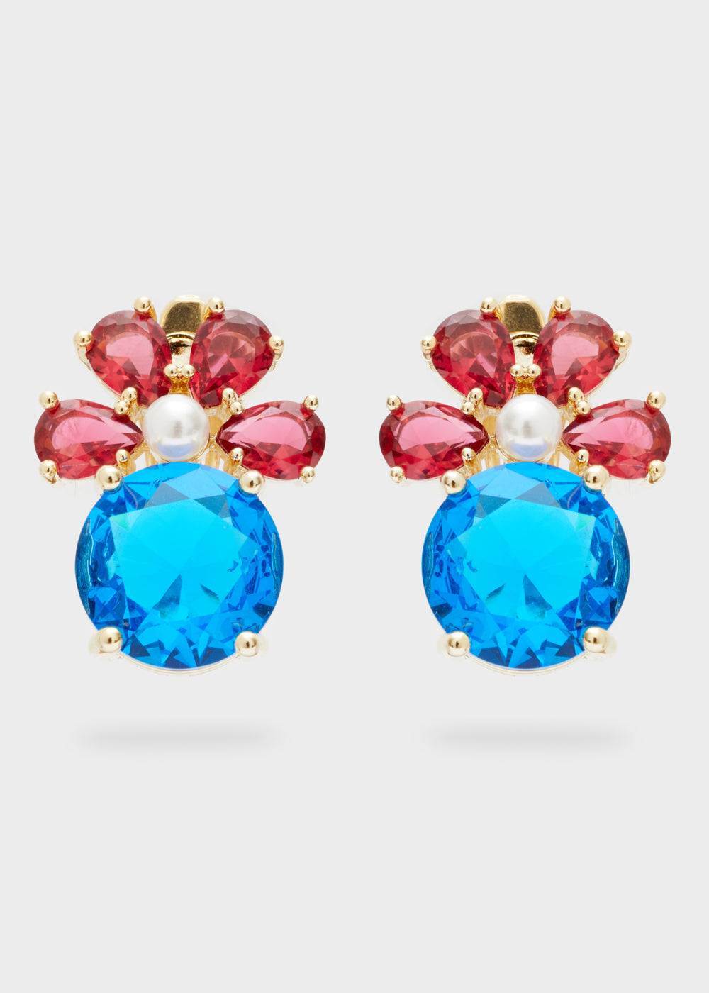 Nalí LADY EARRINGS 14KT GOLD PLAT. STONE + COLORS Shopping Online