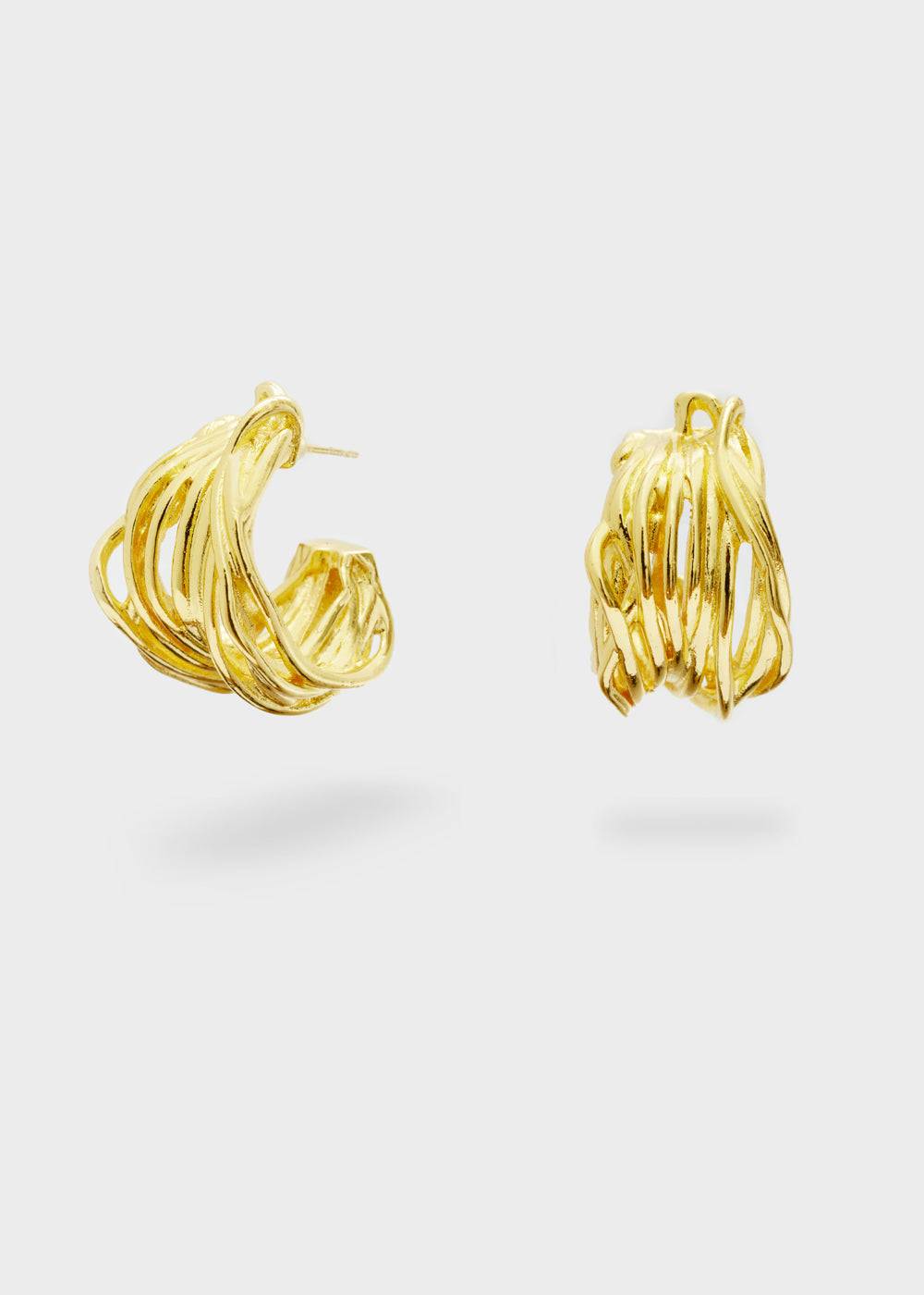 Nalí MEDEA 14KT HOOP EARRINGS + COLORS Sottocosto