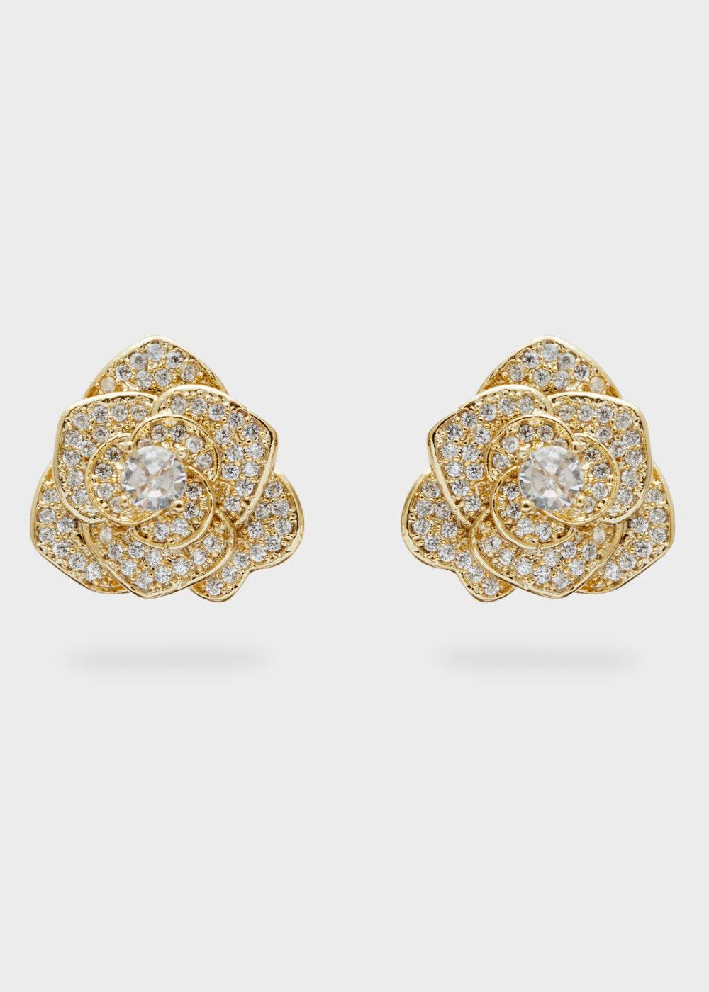 Nalí ROSE LOBE EARRINGS W/ STONES + COLORS Pezzi Unici