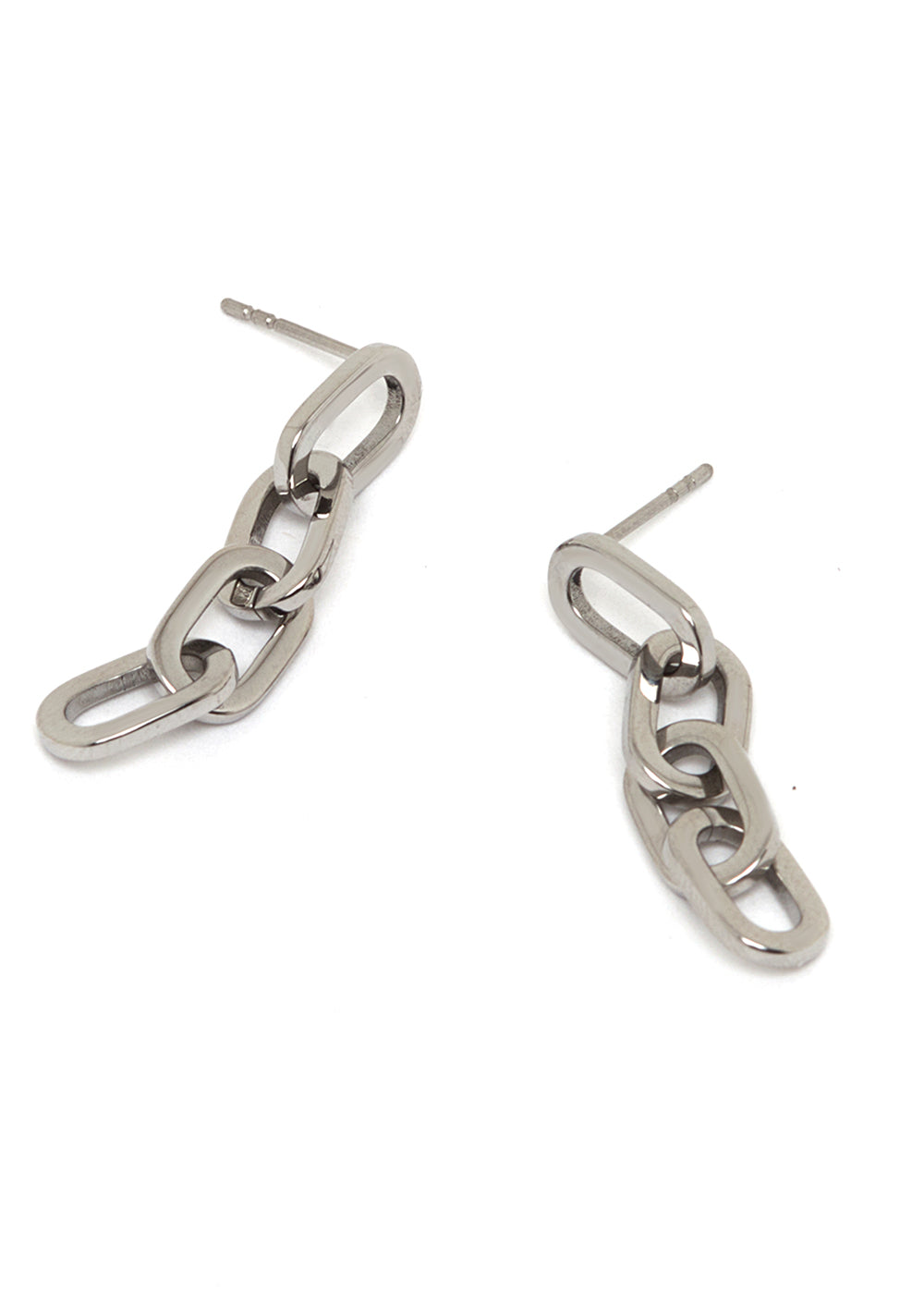 Nalí JILL CHAIN EARRINGS IN SILVER STAINLESS STEEL Italy