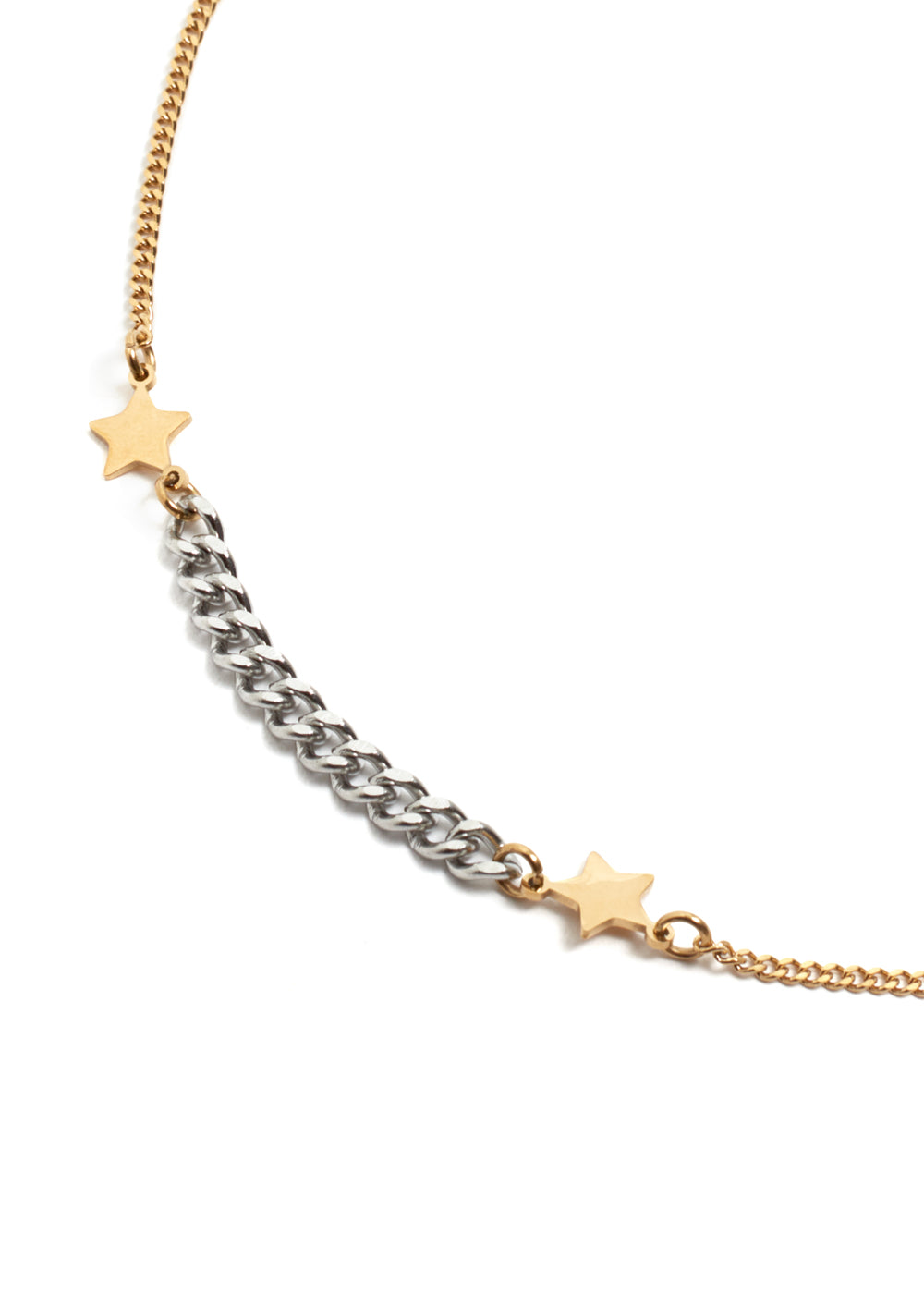 Nalí SILVER CHAIN NECKLACE W/ STARS PLATED 14KT GOLD Soddisfazione Garantita