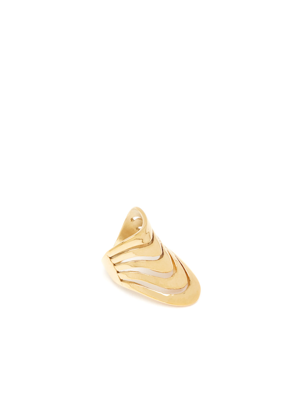Nalí HIGH BAND RING W/ GOLD STRINGS STAIN. STEEL Promozione Limitata
