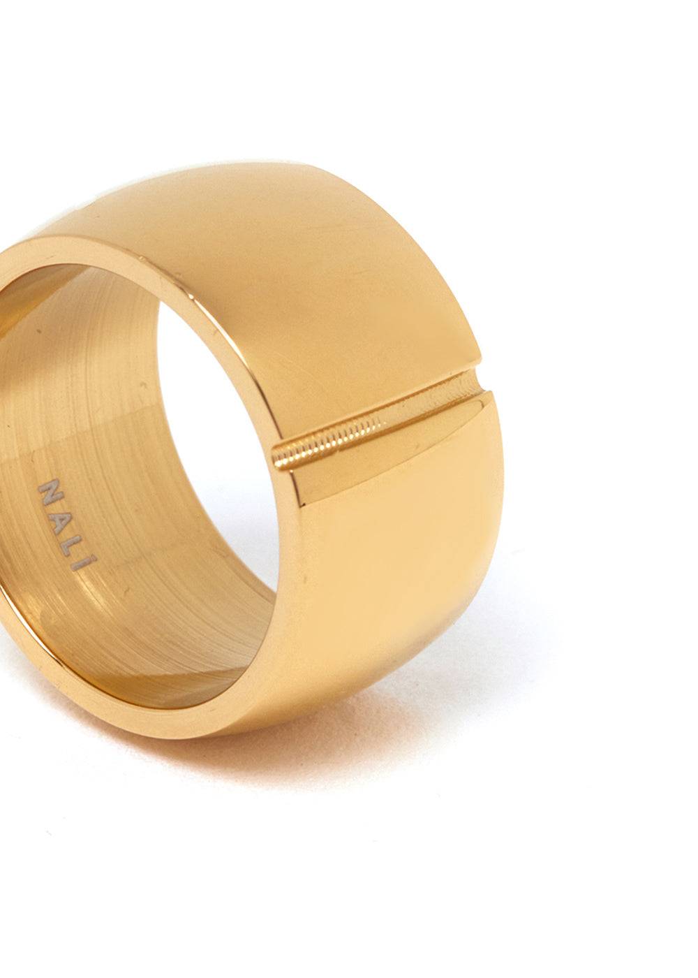 Nalí RAYA DOUBLE RIGID RING IN GOLD STAINLESS STEEL Fino Al -60%