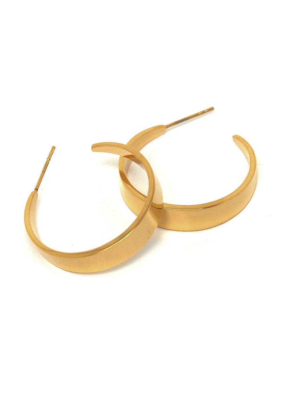 Nalí JEM OPEN HOOP EARRINGS IN GOLD STAINLESS STEEL Shopping Online