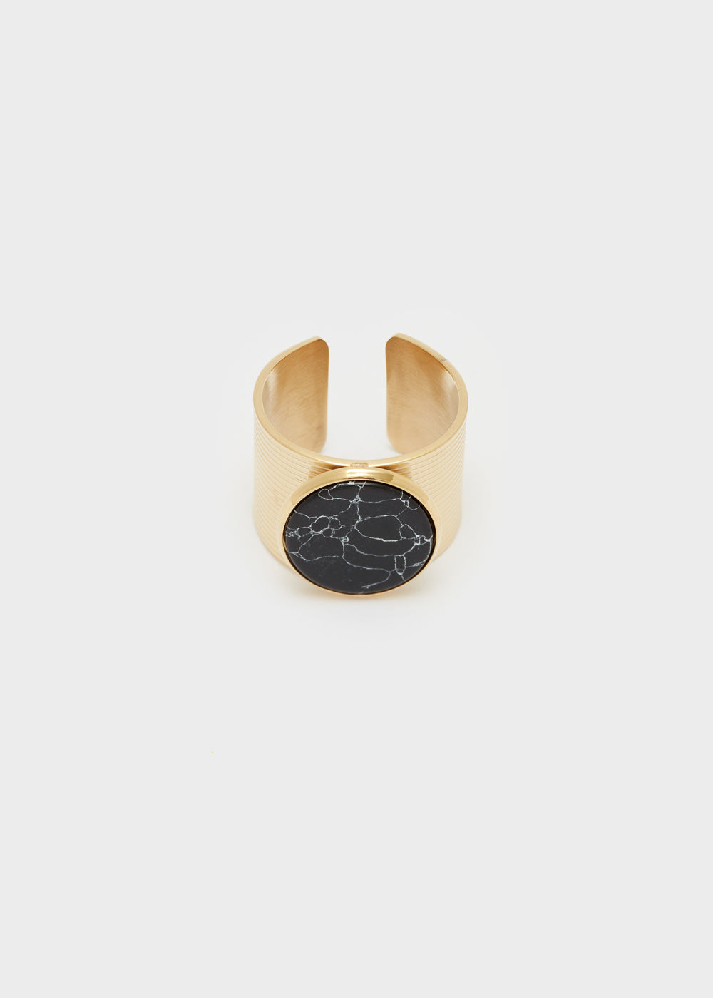 Nalí 14KT GOLD PLAT. S.STEEL MARBLE RING + COLORS Sottocosto