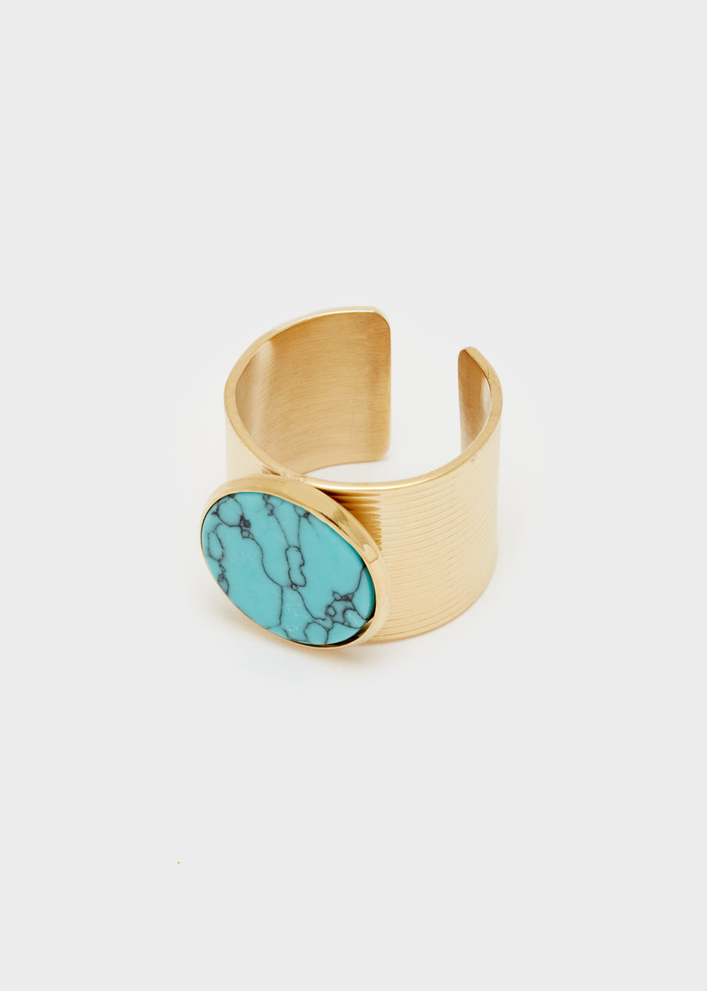 Nalí 14KT GOLD PLAT. S.STEEL MARBLE RING + COLORS Sottocosto