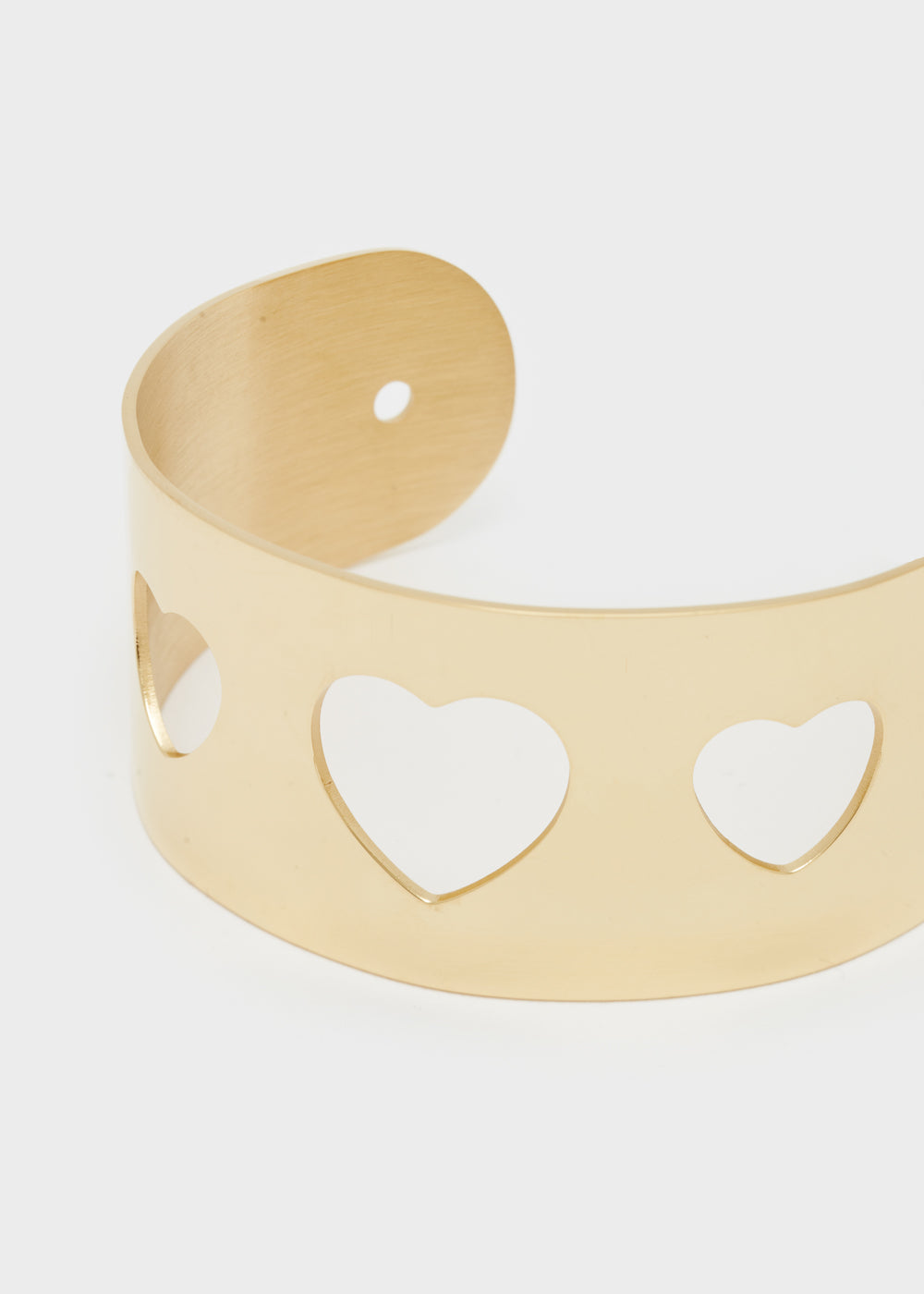 Nalí 14KT GOLD PLA. S. STEEL HEART BRACELET Offerta esclusiva