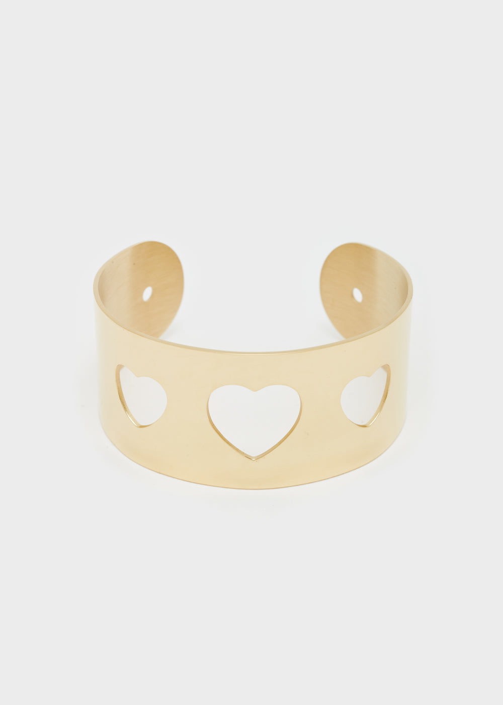 Nalí 14KT GOLD PLA. S. STEEL HEART BRACELET Offerta esclusiva