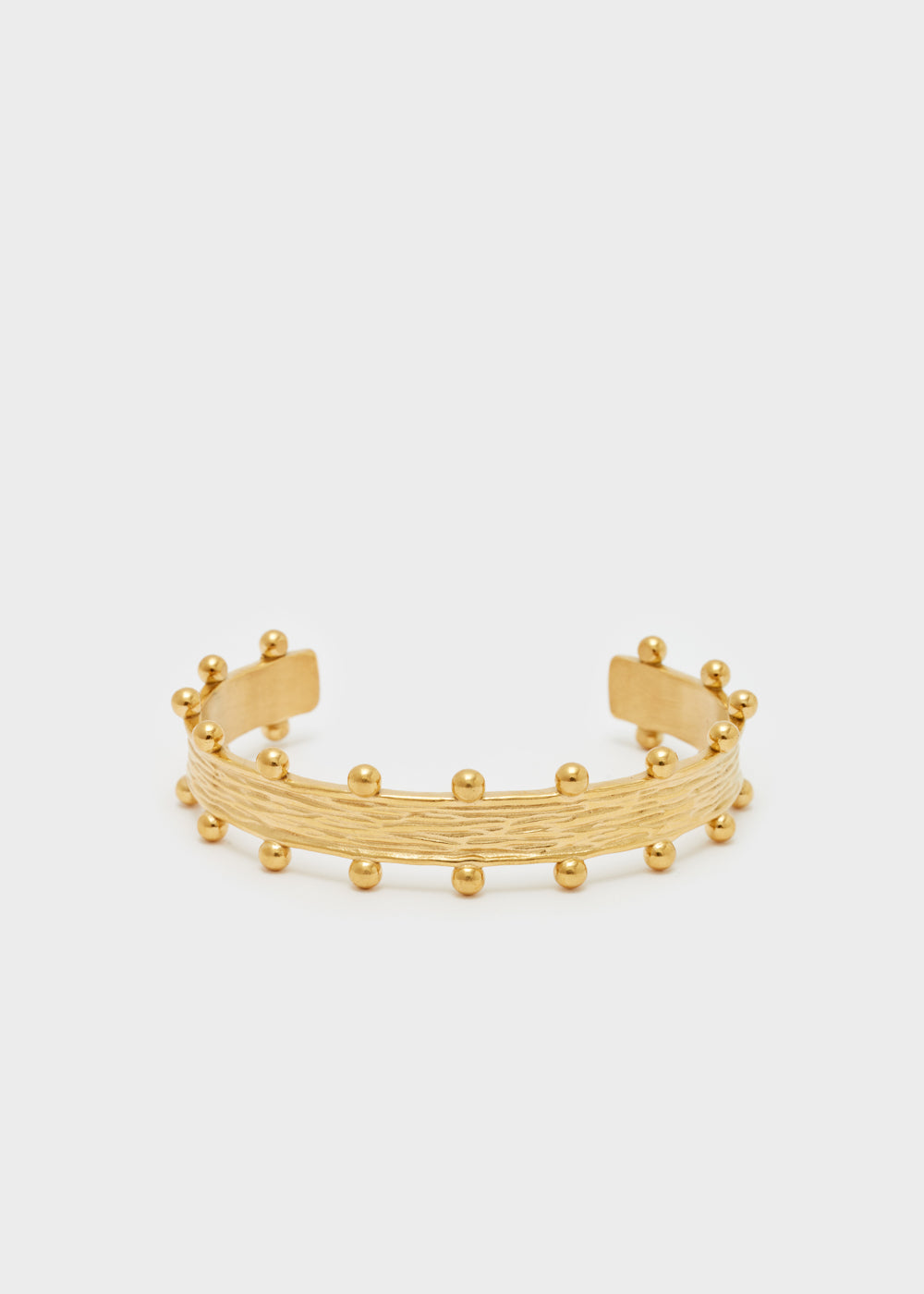 Nalí BANGLE BRACELET W/ SPHERES S.STEEL GOLD Presa