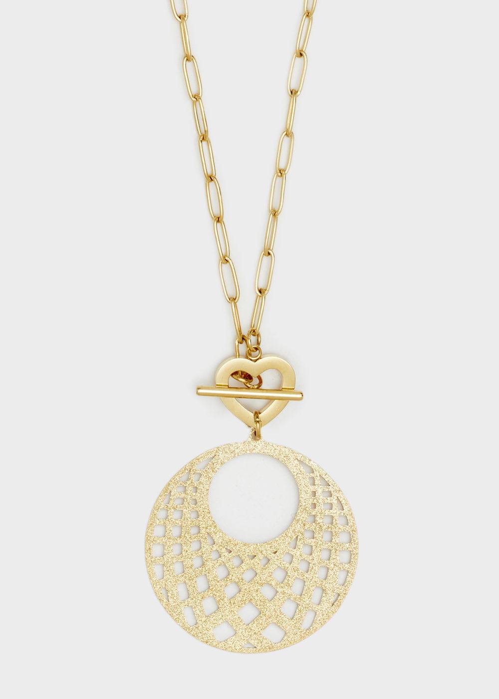Nalí 14KT GOLD PLA. S. STEEL DRILLED NECKLACE Online