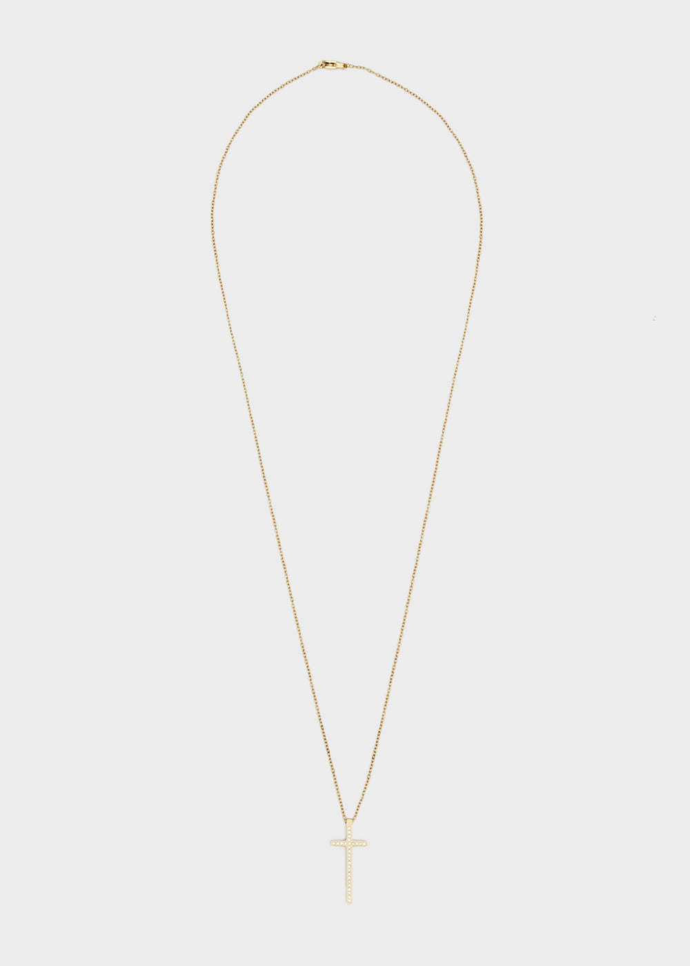 Nalí 14KT GOLD PLA. S. STEEL CROSS NECKLACE Outlet