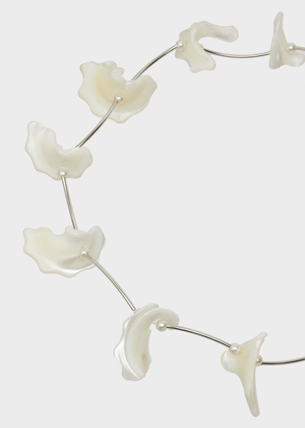 Nalí SILVER NECKLACE W/ WHITE SHELLS Hotsell