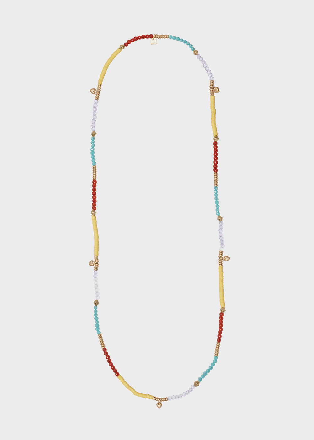 Nalí ERYS LONG NECKLACE MULTICOLOR BEADS HEARTS CHARMS Bestseller
