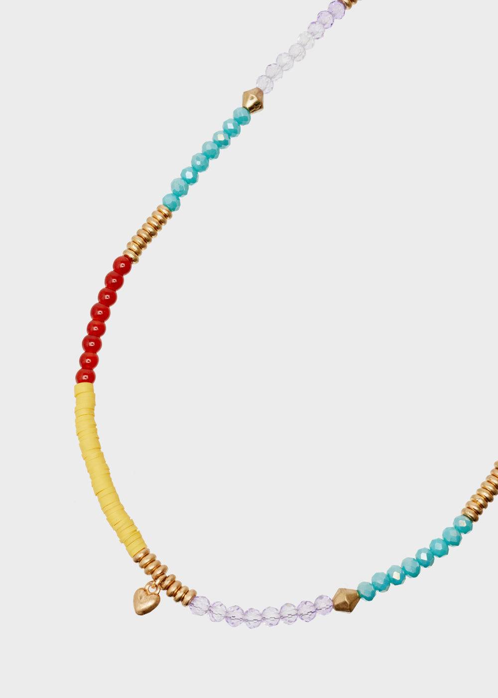 Nalí ERYS LONG NECKLACE MULTICOLOR BEADS HEARTS CHARMS Bestseller