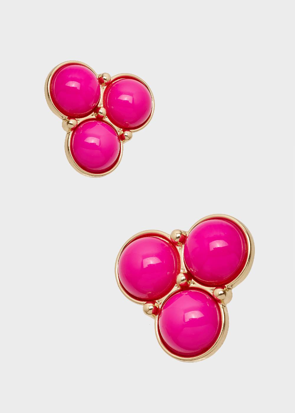 Nalí LIPA EARRINGS IN FUSHIA RESIN AND GOLD Nuovo