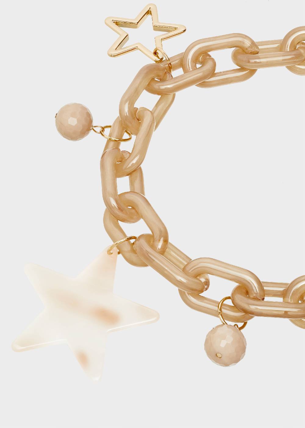 Nalí ADA NECKLACE RESIN PENDANT BEIGE STAR Qualità Garantita