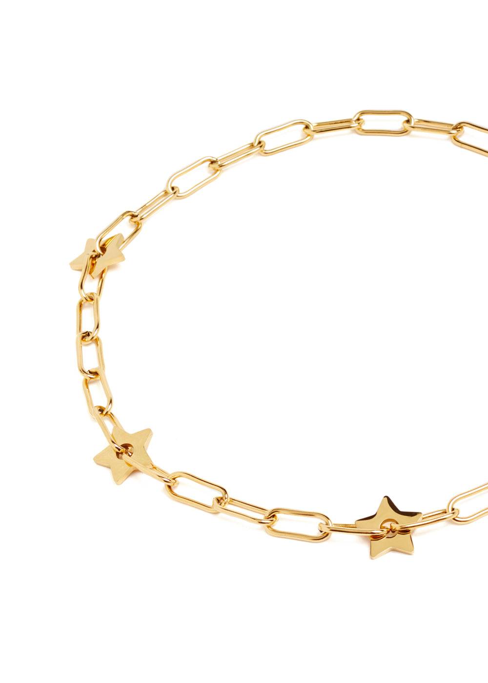 Nalí SILVI GOLD CHAIN STARS NECKLACE STAIN. STEEL Presa