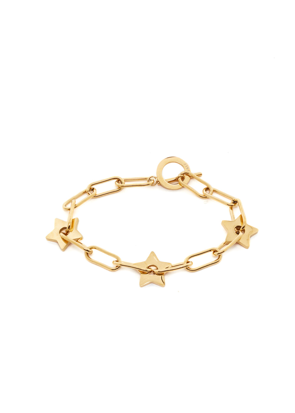 Nalí SILVI GOLD CHAIN STARS BRACELET STAIN. STEEL In Vendita