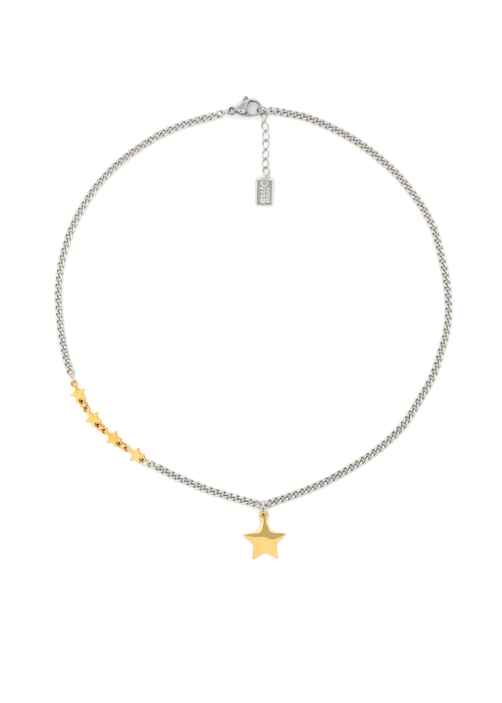 Nalí NINA NECKLACE SILVER AND STARS PLATED 14KT GOLD Hotsell