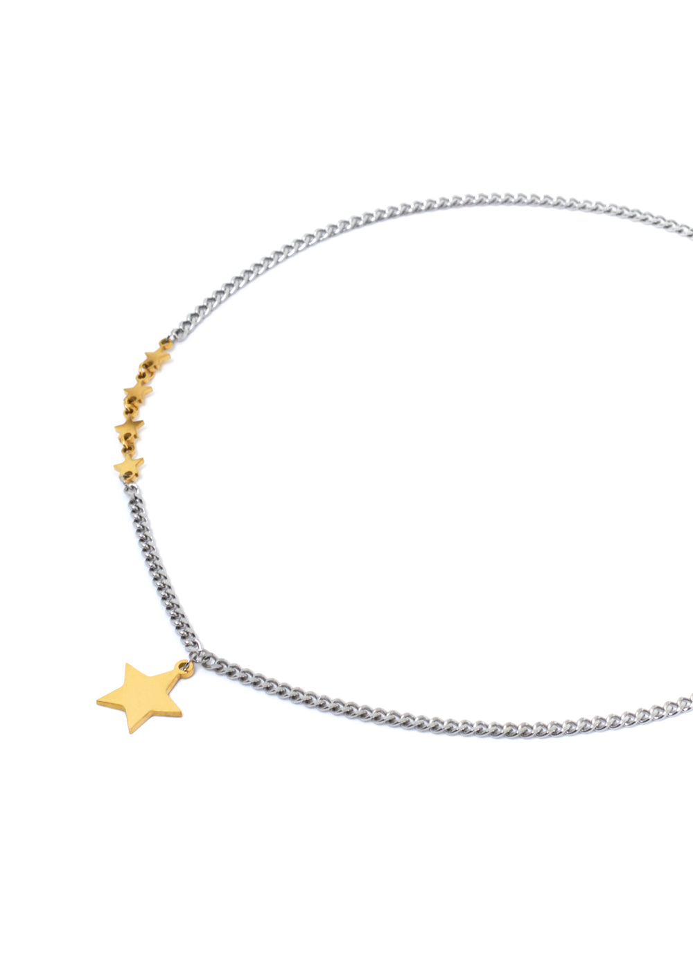 Nalí NINA NECKLACE SILVER AND STARS PLATED 14KT GOLD Hotsell