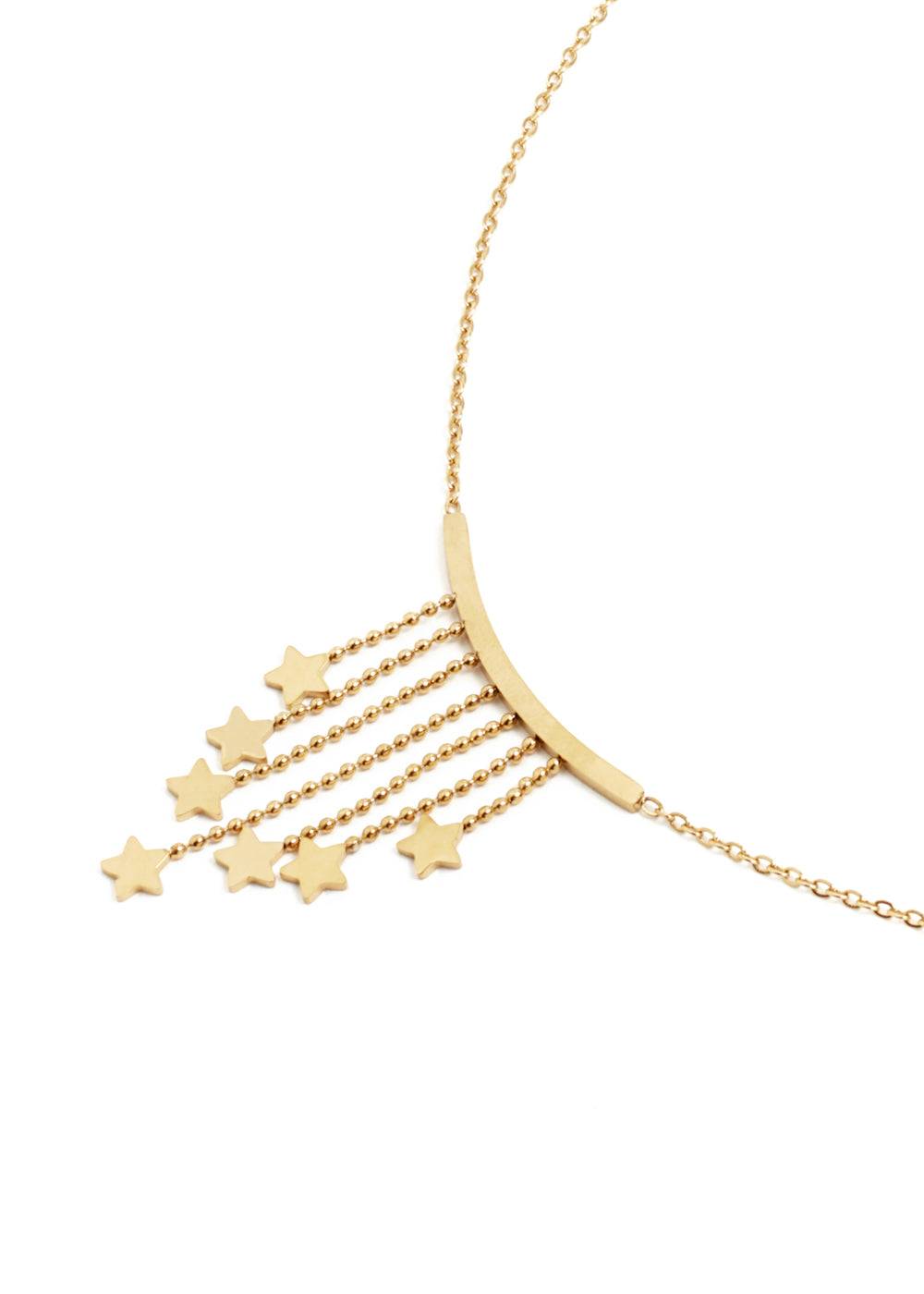 Nalí NECKLACE W/ STAR PENDANTS 14K GOLD PLATED I Più Venduti